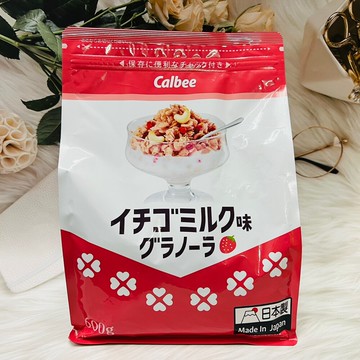 潼漾小舖日本 calbee 加樂比 草莓牛奶風味脆片 600g 早餐脆片 玉米脆片 草莓脆片
