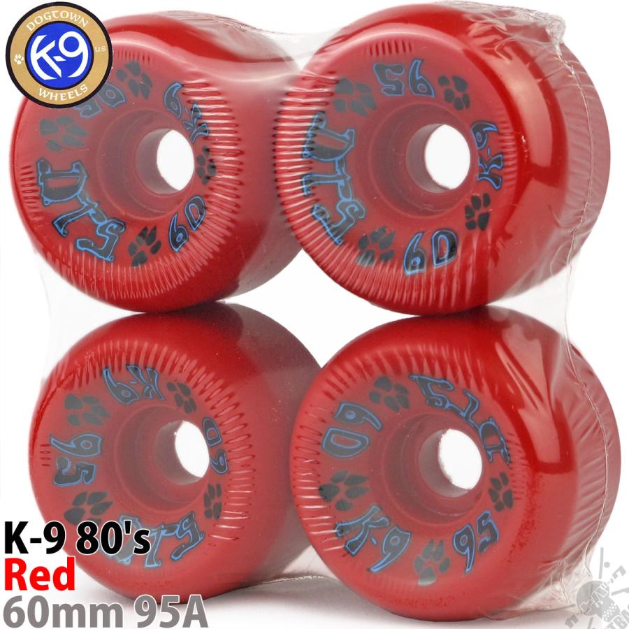 Dogtown 60mm 95A スケボー ウィール K-9 80's Wheels Wheels Red