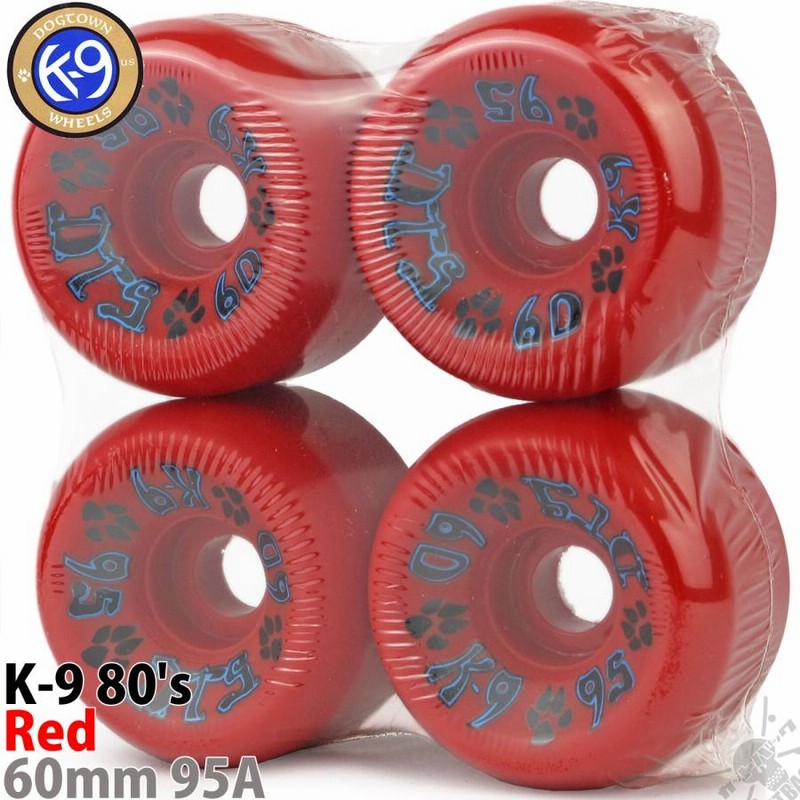 Dogtown 60mm 95A スケボー ウィール K-9 80's Wheels Wheels Red 