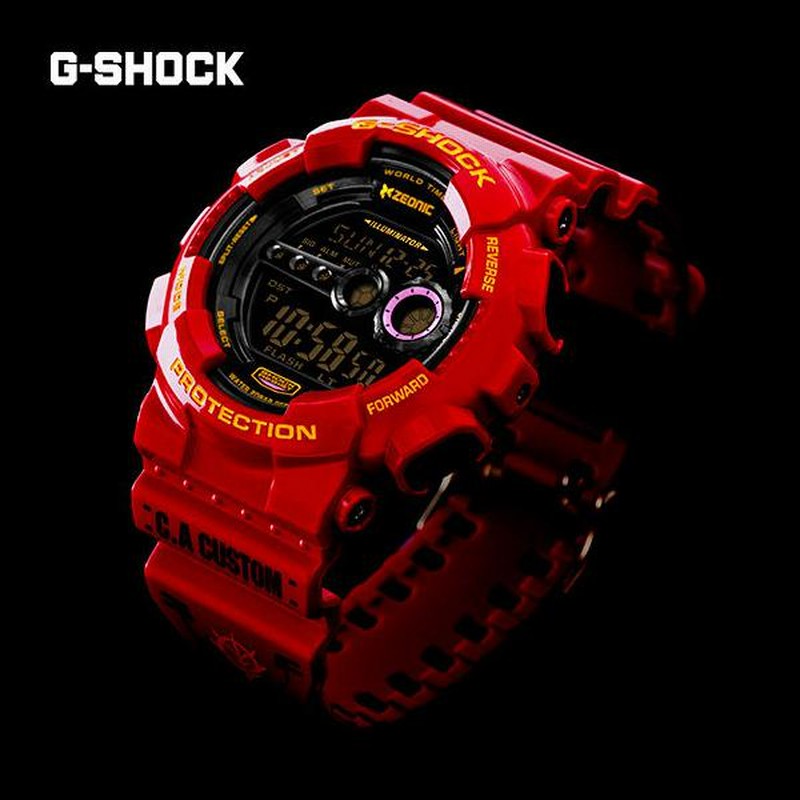 タグなし］G-SHOCK Gショック ジーショック ガンダム35周年記念 シャア・アズナブル 限定モデル デジタル 腕時計 レッド ブラック  GD-100-CHAR 国内正規モデル | LINEショッピング