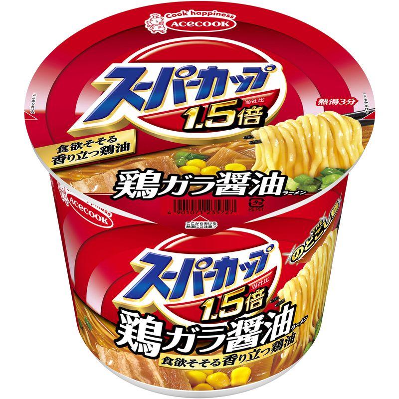 エースコック スーパーカップ1.5倍 しょうゆラーメン 109g×12個