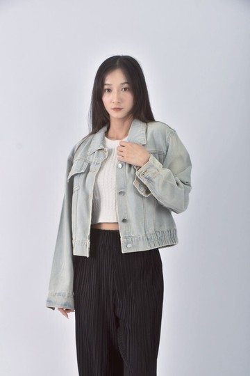 加購優惠(M) only one質感丹寧牛仔藍色外套