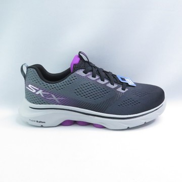 Skechers 125251BKPR 女健走鞋 GO WALK 7 HAILEY 免綁鞋帶 黑/紫 iSport愛運動