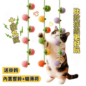 超長 懸掛逗貓棒 吸盤逗貓棒 解放雙手 貓咪玩具 貓薄荷玩具 貓咪玩具球 逗貓棒 毛氈貓玩具 毛球貓鈴铛 懸挂逗貓繩