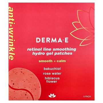 DERMA E, 視黃醇平滑細紋水凝膠貼，適合所有膚質，5 片裝
