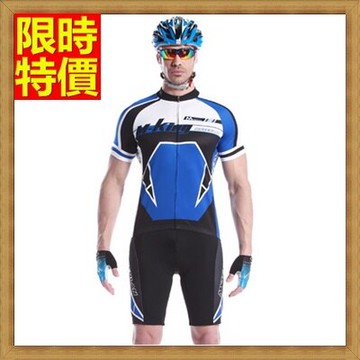 自行車衣套裝含短袖單車服+單車褲-專業夏季騎行高彈男運動服69u3【獨家進口】【米蘭精品】