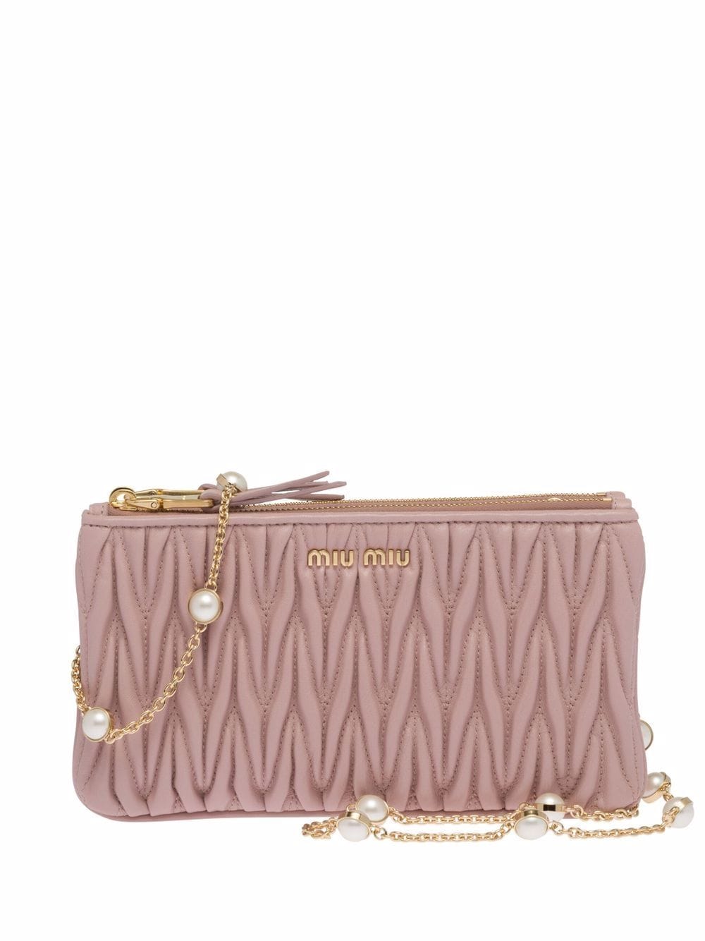 Miu Miu - Matelassé nappa leather bag - women - Cotton/Nappa Leather/Satin - One Size - Pink