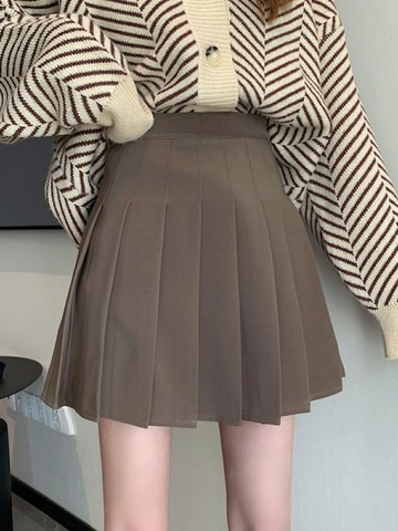 韓國學院風穿搭百褶裙女夏季半身裙大碼胖mm高腰顯瘦a字jk短裙子