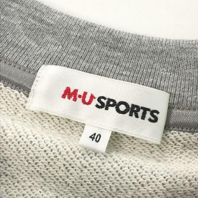 MU SPORTS エムユースポーツ スウェットトレーナー ラメ グレー系 40