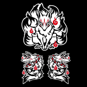 九尾狐 組合 反光貼紙 防水車貼 3M工程級反光材料 高亮度反光