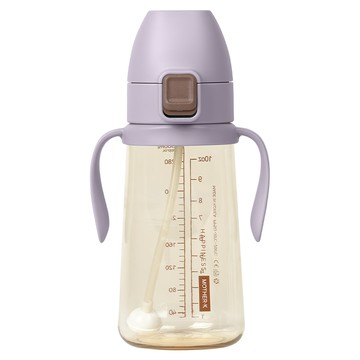 MOTHER-K 精粹極簡PPSU彈蓋即飲吸管杯 - 清澄薰衣草  300ml  耐高溫  多種消毒方式  1個