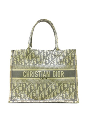 Christian Dior Pre-Owned - pre-owned medium Oblique Book tote bag - women - Canvas - One Size - Grey