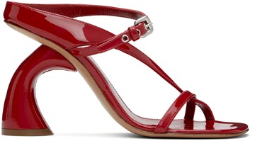 Dries Van Noten 红色 Strappy Sculptural 凉鞋