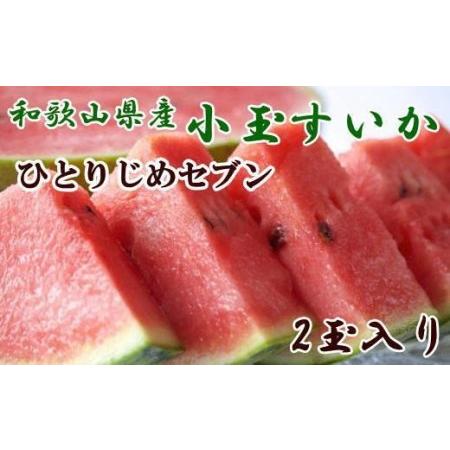 ふるさと納税 和歌山産小玉すいか「ひとりじめ7(セブン)」2玉入り　3.5kg以上※2024年6月下旬〜7月下旬頃順次発送 和歌山県串本町