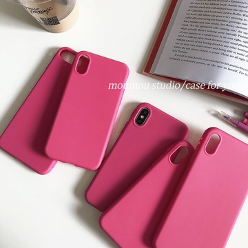 超級正梅子色適用于蘋果X手機殼硅膠7plus/11ProMax/Xr/8p保護套