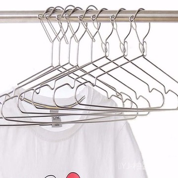 ✨可開發票#防風衣架不銹鋼成人兒童防吹落傢用卡扣晾防掉衣架子加粗加厚護肩#免運