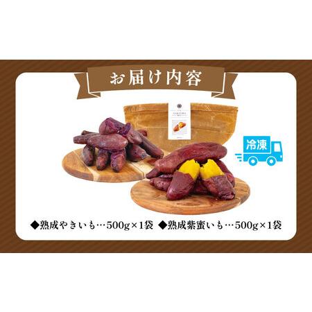 ふるさと納税 熟成やきいも＆熟成紫蜜いもの食べ比べセット1kg 紫芋 新品種 濃厚な甘さ 宮崎県宮崎市