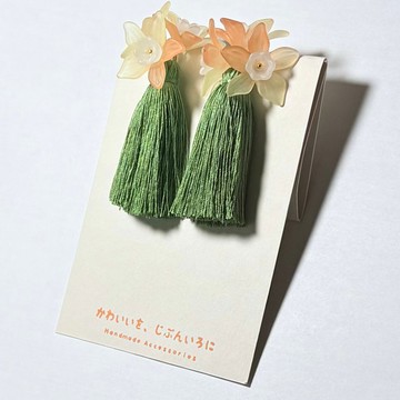 杜鵑花耳環 不適用於金屬過敏者