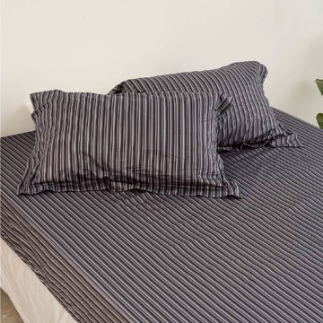 床包組-內含床包+枕套 /純粹好棉100%無異纖精梳純棉 /1437-2簡約時尚