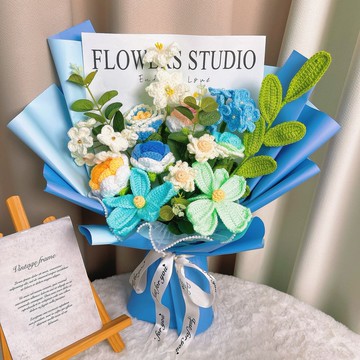 情人節禮盒   客製化禮物2026手工編織的花卉混搭花束