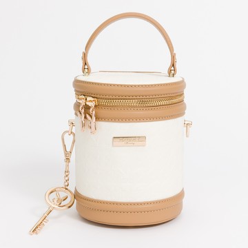 PLAYBOY - 水桶包附長背帶 Unique系列 - 米白色/541-0706-01-6