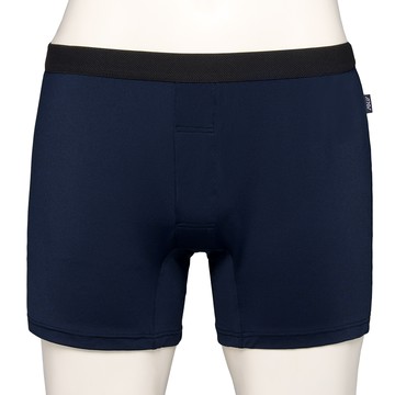 【思薇爾】SOLIS MR.Cool系列M-XXL涼感素面合身四角男內褲(藍墨色)