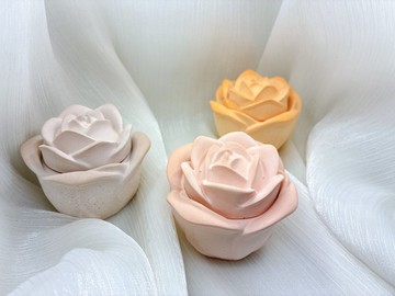 【節日限定】母親節禮物 玫瑰造型擴香石收納盒