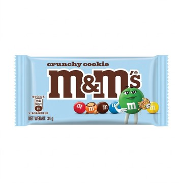 【M&M'S】牛奶糖衣巧克力 酥脆餅乾夾心 34gx12入 零食/點心