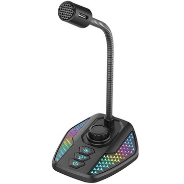 Home Planet USB桌上型彎管式麥克風  V-GM01  黑色