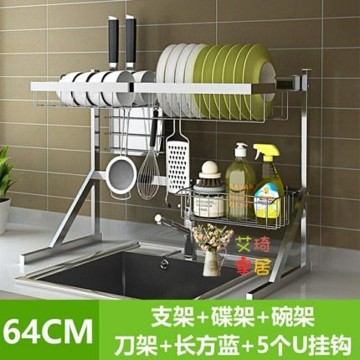 水槽置物架不銹鋼晾碗水槽架瀝水架廚房置物架用品2層收納架水池放碗架碗櫃t 99購物節 台灣樂天市場 Line購物