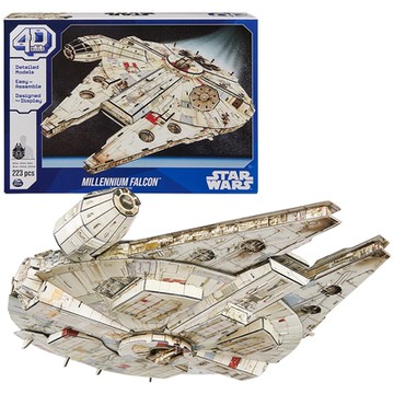 4D Build 立體拼圖 星際大戰系列千年鷹號3D立體拼圖模型組 星戰粉必備！DIY組裝千年鷹紙模型 細節逼真 無需工具