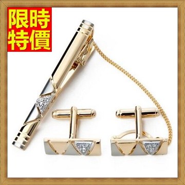 領帶夾組含領帶夾+袖扣-父親節禮物尊貴奢華嚴選品質男士配件組合66af15【獨家進口】【米蘭精品】