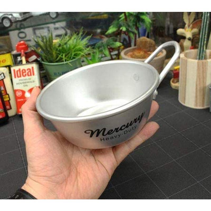 マーキュリー アルミ マグカップ コップ キャンプ アウトドア スタッキング 450ml L シルバーブラック MEALSLSB