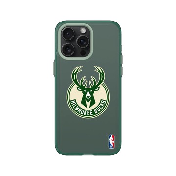 iPhone 15 Pro Max Clear 憂墨綠 - NBA - Logo-密爾瓦基公鹿 Milwaukee Bucks