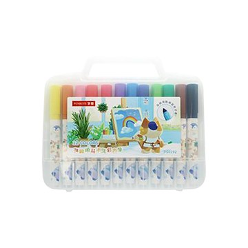 筆樂PENROTE海綿頭易水洗彩色筆/PG1092/12色/盒