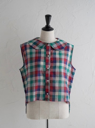 5種原創配色，可愛的卡迪布料格紋襯衫 red