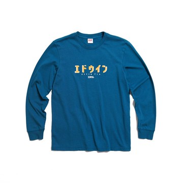 EDWIN 東京散策系列 日文復古長袖T恤-男女款 (土耳其藍)