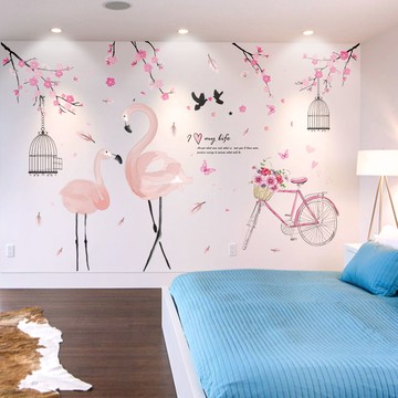 優購生活~3D立體墻貼臥室溫馨墻紙自粘房間裝飾品墻面貼紙網紅創意家用貼畫墻紙 玻璃貼 壁紙 壁貼 玻璃靜電貼 窗戶貼防窺