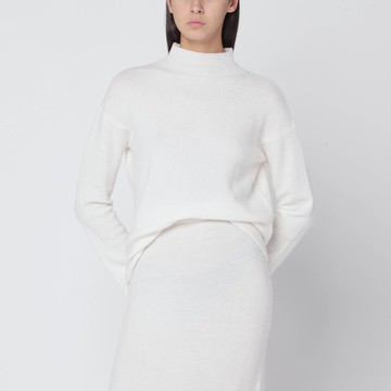 Ivory cashmere-blend sweater
