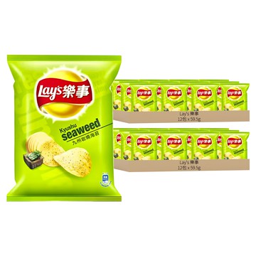Lay's 樂事 洋芋片 九州岩燒海苔  59.5g  24包