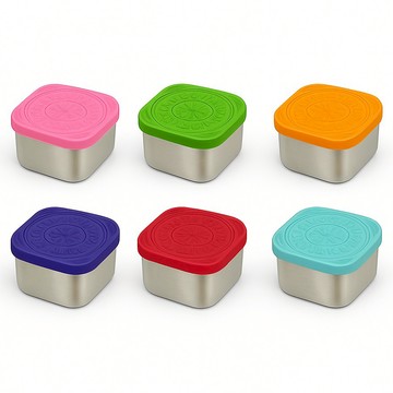 bebehome 居家生活 304不鏽鋼矽膠蓋防漏分裝盒 6入組 180ml  1個  6 個容器 + 6 個蓋子