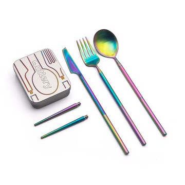 渣洗！Outlery 西餐戶外餐具便攜套裝野炊全套高檔不銹鋼刀叉筷子