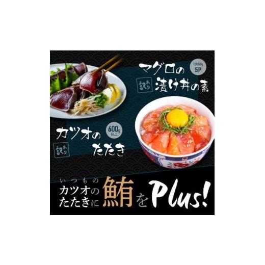 ふるさと納税 高知県 香美市 訳あり カツオたたき600g マグロ漬け丼の素 80g×5P