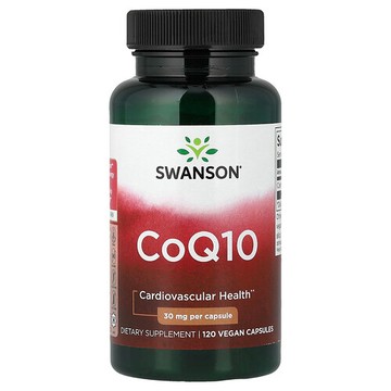 Swanson Vitamins, CoQ10，30 毫克，120 粒全素膠囊