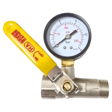 台灣製 4分試水壓力錶 (4分外牙 + 4分內牙)  1個