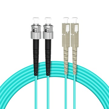 台灣霓虹 電信級SC-ST多模10G雙芯OM3光纖跳線3米