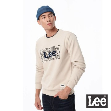 Lee DENIM UNION Lee 長袖T恤 大學T 男 Modern 卡其色LL20029697W