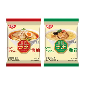【蝦皮直營】日清 Nissin 拉王非油炸速食麵 單包 醬油/豚骨口味 日清泡麵 日本風味拉麵