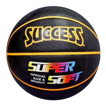 [快速出貨][運動文教 生日禮物]【成功SUCCESS】超黏螢光籃球7號黑橘