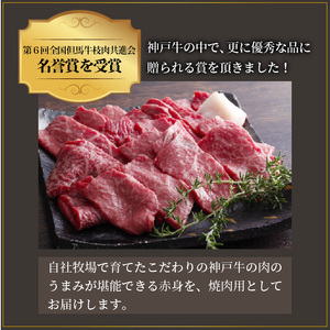 神戸牛赤身焼肉(500g)〈 肉 牛肉赤身 神戸牛 焼肉 国産 バーベキュー 和牛美味しい プレゼント ギフト 赤身肉 お取り寄せ 送料無料 おすすめ 〉